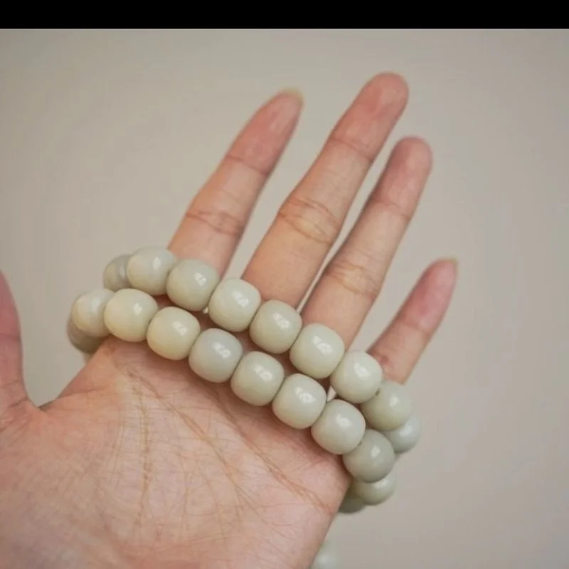 Тот же Цзяннаньский Туманный Дождь Белый нефритовый Бодхи ручной браслет Buddha Bead Art Play 4