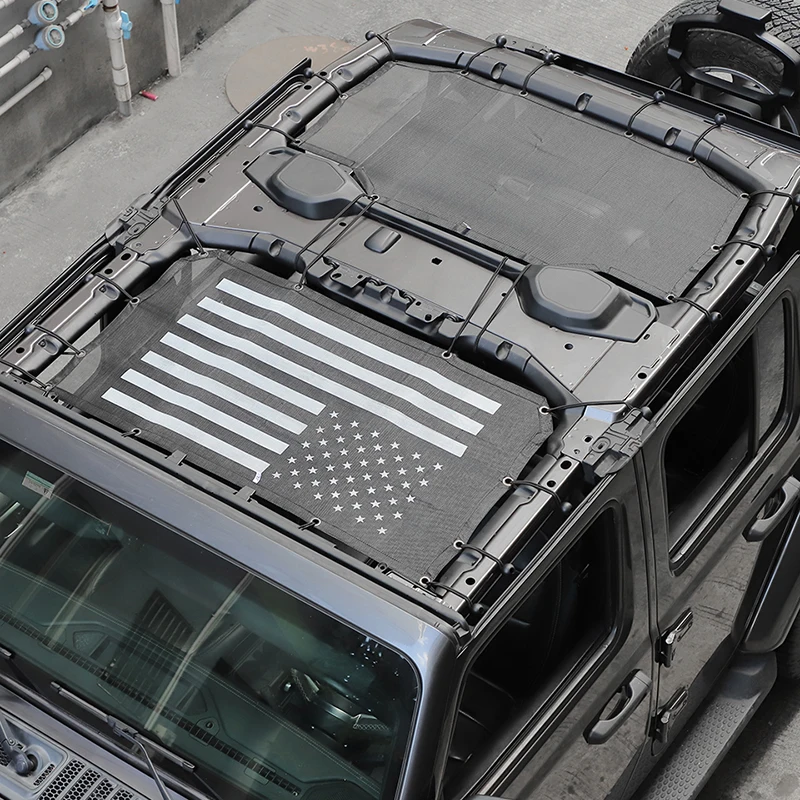 Солнцезащитный Козырек На Крыше Автомобиля BAWA Сетка Верхняя Крышка Защита От Ультрафиолетовых Лучей Изоляционная Сетка Аксессуары для Jeep Wrangler JL 2018 2019 2020 2021 2022 1