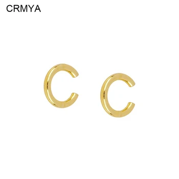 Позолоченные серьги-клипсы CRMYA для женщин, классический искусственный пирсинг, женская манжета для ушей, ювелирные аксессуары 2023, Оптовая продажа