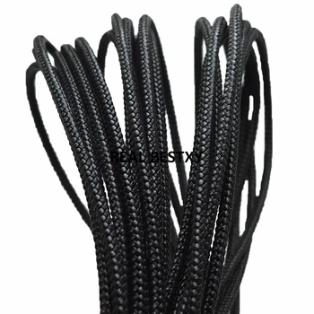 5 м/лот приблизительно 4,5*4 мм черные плетеные кожаные шнуры со стальными нитями плетеные кожаные нити для изготовления браслетов diy ювелирные изделия