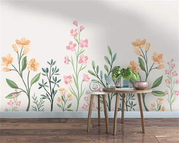 Скандинавский современный минималистичный абстрактный креативный растительный цветочный арт, обои, фон для дивана в спальне, настенная декоративная роспись, фреска