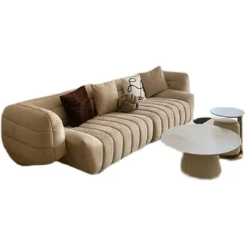 Итальянский стиль, легкая роскошь, современный дизайн, квартира простого размера, скандинавская сетка, красный креативный тканевый диван-банан