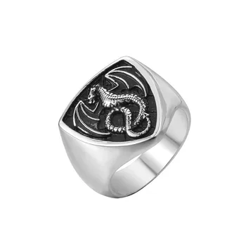 Кольцо с динозавром из нержавеющей стали, кольца с игуанодонами юрского периода, размер ювелирных изделий 7-13