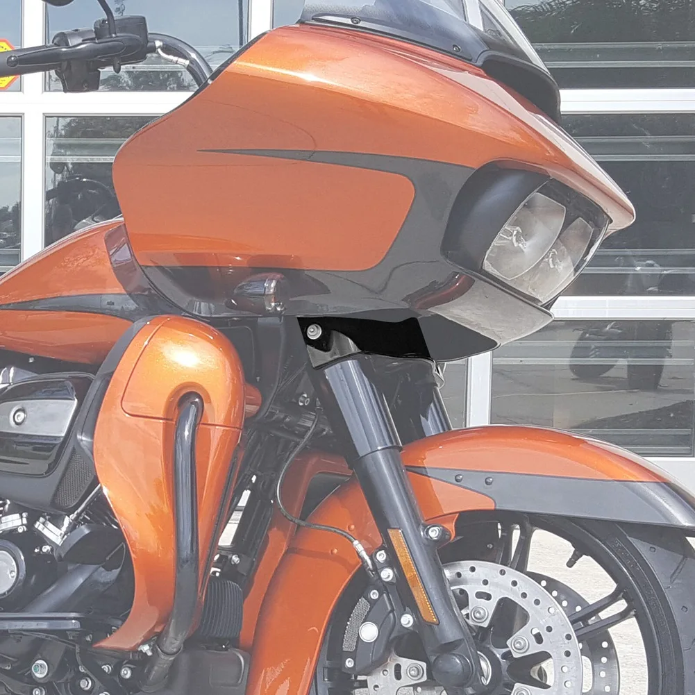 Юбка для отделки внешнего обтекателя мотоцикла для Harley Touring Road Glide FLTRX 2015-2022, Глянцевая Черная Нижняя часть с крыльями летучей мыши 1