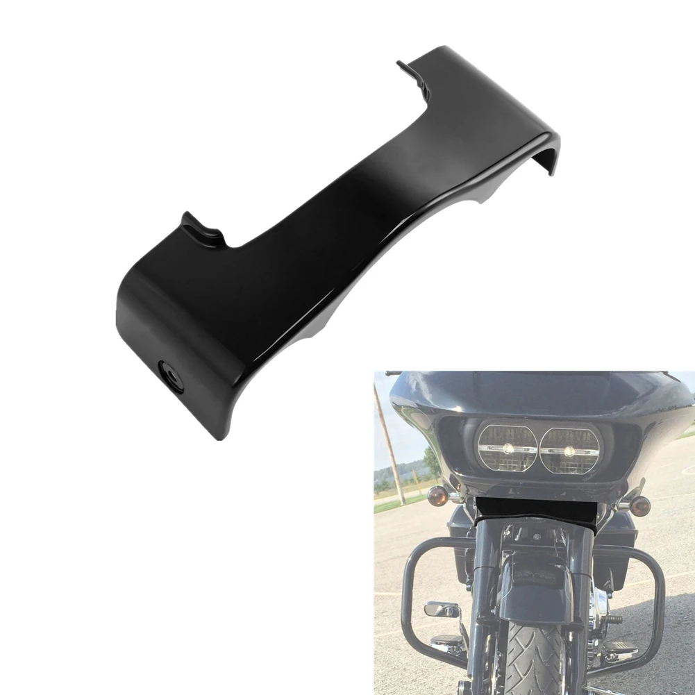 Юбка для отделки внешнего обтекателя мотоцикла для Harley Touring Road Glide FLTRX 2015-2022, Глянцевая Черная Нижняя часть с крыльями летучей мыши 3