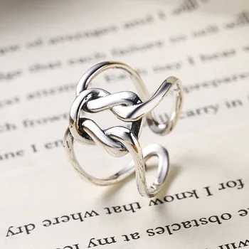 Кольца с бантом в стиле бохо и готики для женщин, винтажные геометрические Регулируемые кольца для пальцев, Модный женский ювелирный подарок на День Рождения