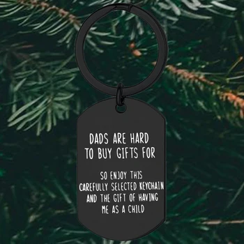 Милый Забавный брелок для ключей на День Рождения Папы, Подвеска для ключей на Рождество, Подарки для папы