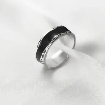 Оригинальный дизайн, черные круглые кольца в стиле бохо для женщин, Регулируемые кольца для пальцев, Модный женский ювелирный подарок на День Рождения