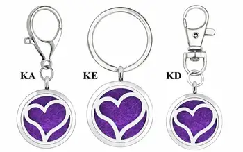 Несколько дизайнов Кленовое сердце брелок для ключей 30 мм эфирное масло ароматерапия Медальон брелок диффузор медальон DIY ювелирные изделия Бесплатно 5 подушечек