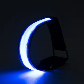 светящаяся рукоятка 1psc со светодиодной подсветкой для бега и светящийся браслет для ночного бега, предупреждение о безопасности, светоотражающее кольцо для ног