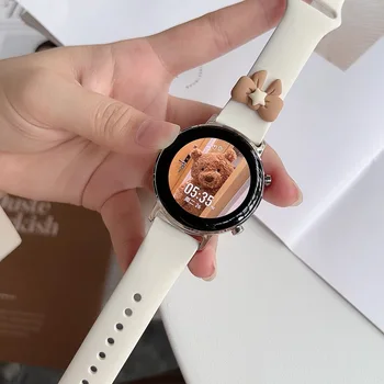 симпатичный Силиконовый ремешок для Galaxy wtatch4 40/44 мм Huawei GT2 42/46 мм Петля для Samsung Galaxy watch5 40/44 мм 5pro 45 мм Ремешок huami