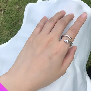 змея открытое кольцо из сплава дамы мужчины пара 2021 ювелирные изделия в стиле панк подарок 2 цвета