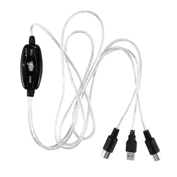 USB-вход-выход, MIDI-кабель, конвертер ПК в музыкальную клавиатуру, шнур-адаптер