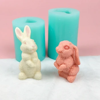 Силиконовая форма для пасхального кролика 3D 