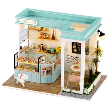 Деревянный миниатюрный кукольный домик, дневник котенка с мебелью, игрушка для сборки 3D деревянного пазла, подарок на День рождения