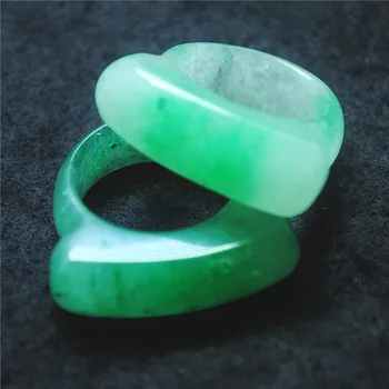 1 шт. кольца из натуральных драгоценных камней Зеленый нефрит для ношения на пальцах Размер кольца 18 мм Диаметр отверстия 3 цвета на выбор Бесплатная доставка