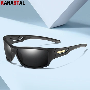 Мужские поляризованные солнцезащитные очки UV400 в стиле ретро, солнцезащитные очки TR90 в квадратной оправе, Солнцезащитный крем для велоспорта на открытом воздухе, женские очки
