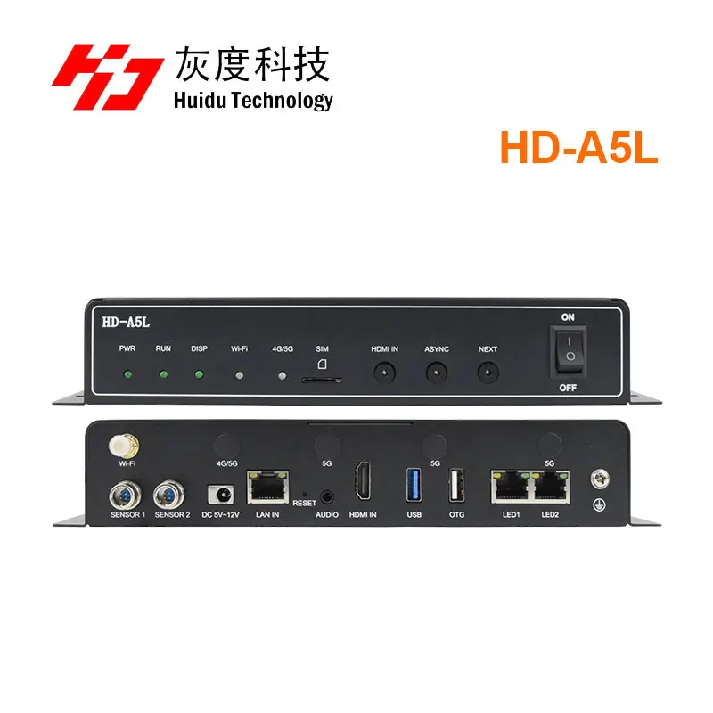 Мультимедийный плеер Huidu A5L со светодиодным дисплеем HD-A5L Поддерживает Многоканальное видеоокно с синхронным переключением воспроизведения 0