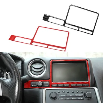 Модификация навигационного экрана центральной консоли автомобиля Наклейка с декоративной рамкой Подходит для Nissan GTR R35 2008-2016 Для стайлинга автомобилей