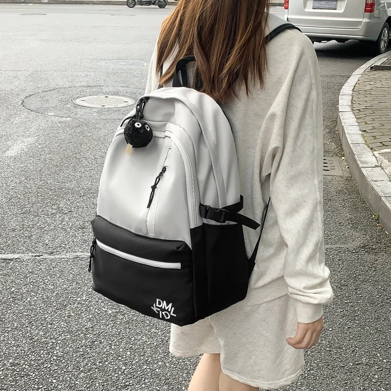 Женская нейлоновая школьная сумка для колледжа, женская школьная сумка для отдыха, подростковая сумка для книг большой емкости, дорожный рюкзак для ноутбука, студенческий рюкзак 3