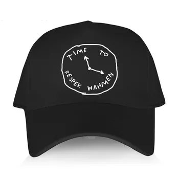 Мужская летняя бейсболка, черная хлопковая вспомогательная шляпа, повседневный стиль, РЕСПЕКТ ВАХМЕНУ, ВРЕМЯ дышащей кепки, крутые уличные кепки Унисекс