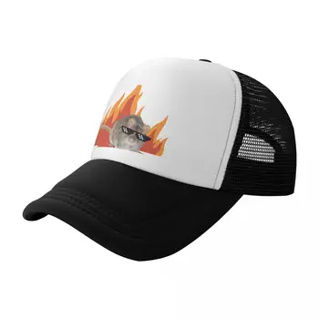 крутая бейсбольная кепка rat with fire, модная бейсболка, модные шляпы для дальнобойщиков, Кепки для мужчин и женщин