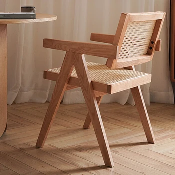 Минималистичные Деревянные обеденные стулья Напольный дизайн Современные напольные обеденные стулья Дизайнерские туалетные столики Мебель для балкона