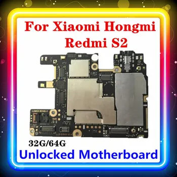 Для Xiaomi Hongmi Redmi S2 материнская плата 64G 32G Заменена чистой оригинальной с полными чипами, установлена ОС Android Основная плата