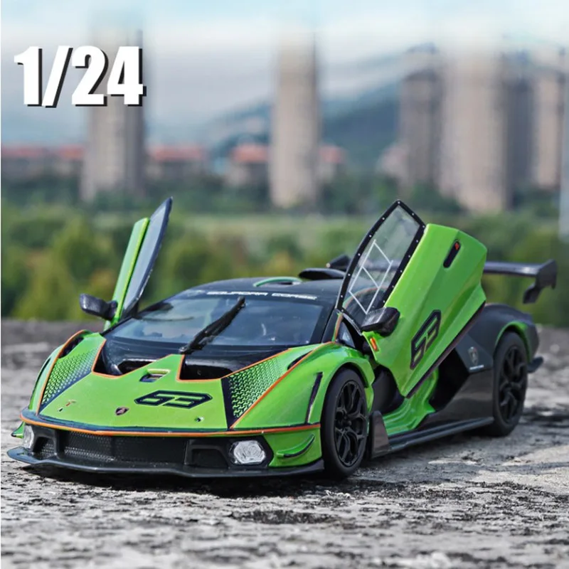 Bburago 1:24 Lamborghini Essenza SCV12 Модель Автомобиля Из сплава, Изготовленная на заказ, Металлическая Игрушка, Коллекция Моделей Спортивных автомобилей, Детские Подарки 3