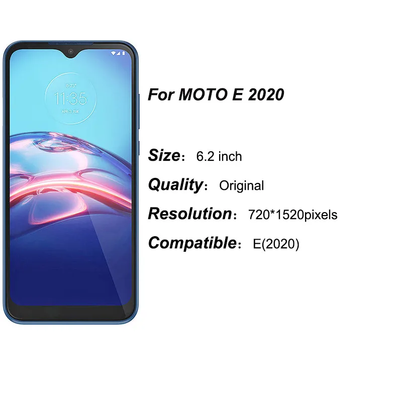 3/5/10 шт./лот Оригинальный ЖК-дисплей для Motorola Moto E (2020) ЖК-дисплей с сенсорным экраном Digiziter в сборе 1