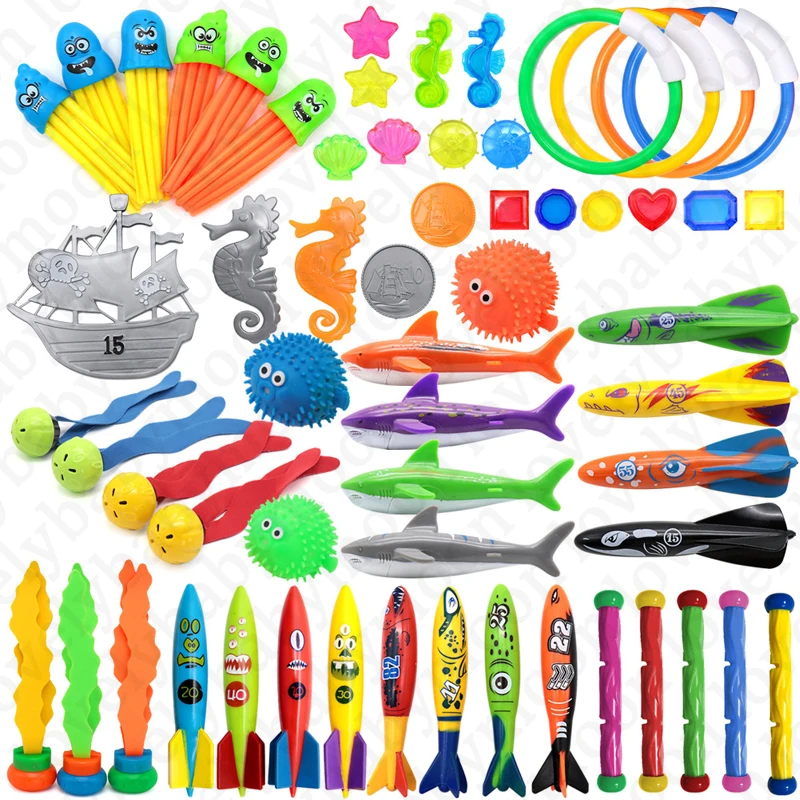 Детская игрушка для жаркого лета, Акула, метающая ракету, Забавная игра для дайвинга в бассейне, Игрушки для детей, аксессуары для дайвинга, Дельфин, игрушка 1