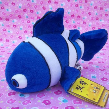 новая маленькая милая игрушка-голубая рыбка высококачественная кукла-тропическая рыбка около 24 см