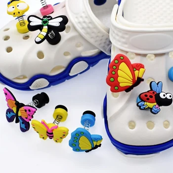 1шт Милые Животные Подвески для обуви из ПВХ Аксессуары Для обуви DIY Украшение обуви Для детей Креативные Мультяшные Пряжки для весенней обуви