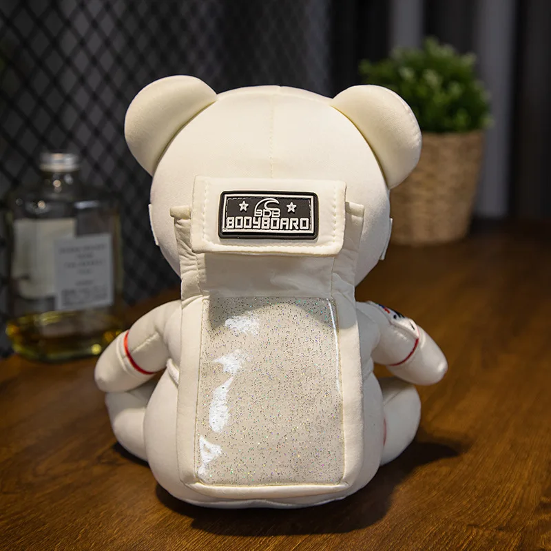 Милый сидящий плюшевый мишка Космическое животное в плюшевом скафандре Кукла Каваи, подарок на день рождения одноклассникам детей, сделанный вручную 5