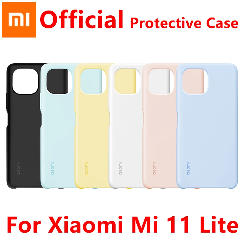 Официальный силиконовый чехол Xiaomi Mi 11 Lite, приятная для кожи задняя крышка из мягкого полиуретана с клеем для Xiaomi Mi 11 Lite 0