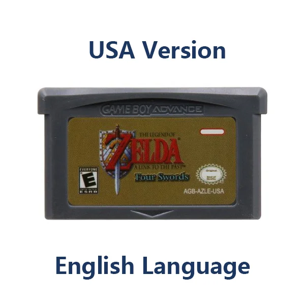 Серия Zelda GBA Game 32-битный Картридж Для Видеоигр Консольная карта Minish Cap Four Swords для GBA GBASP NDSL Версия для США EUR 4