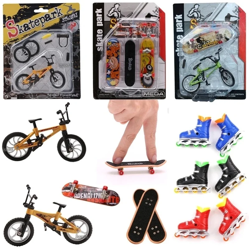 Мини-сцена, пальчиковые скейтборды, Велосипед, Обувь для роликовых коньков, Запчасти для комбинированного набора для площадки Tech Deck Ramp, детские игрушки для дома 0