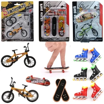 Мини-сцена, пальчиковые скейтборды, Велосипед, Обувь для роликовых коньков, Запчасти для комбинированного набора для площадки Tech Deck Ramp, детские игрушки для дома