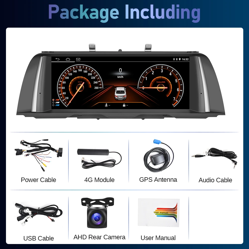 Podofo 4G CarPlay Android Радио Для BMW 5 Серии F10 F11 2011-2016 Автомобильный Мультимедийный Плеер 2din GPS Стерео Приемник Головное Устройство WiFi 5