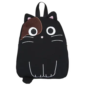 Школьные сумки Kawaii Cat для детей и девочек, легкие повседневные дорожные сумки Canva, милые мини-рюкзаки для детей из детского сада