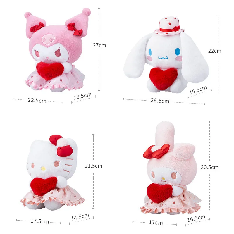 Оригинальные плюшевые игрушки Sanrio Kuromi Cinnamoroll Melody, кукольная подушка, мультяшное аниме, мягкое украшение комнаты для детей, подарок на День рождения 3