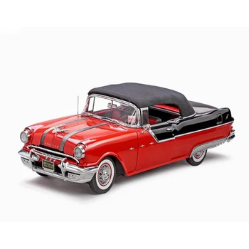 Масштаб 1:18 1955 Pontiac Star Закрытая модель автомобиля с откидным верхом, металлическая игрушка-симулятор для коллекционного сувенира 5054#