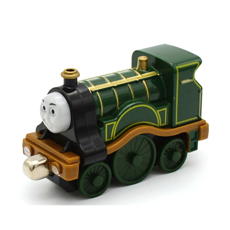 Оригинальные поезда для литья под давлением Томаса и друзей Зеленый поезд метро с магнитным соединением Инженерный автомобиль Автомобиль Детские игрушки мальчики 3