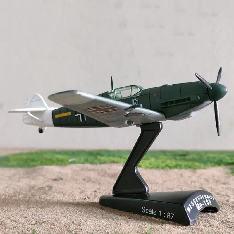 Масштабная модель самолета 1/87 HO времен Второй мировой войны Модель Messerschmitt Me-109 Миниатюрная коллекция Пейзаж с песочным столом 2