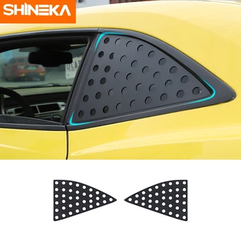 Заднее треугольное стекло автомобиля SHINEKA, боковые жалюзи, Декоративная крышка, вентиляционное отверстие, аксессуары из алюминиевого сплава для Chevrolet Camaro 2010-2015