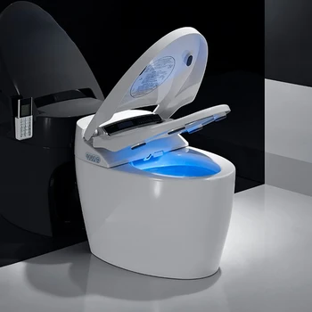 Функция автоматической смывной очистки цельного керамического умного туалета smart wc commode s-trap