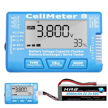 RC Lipo Battery Checker Cellmeter 8 Цифровой RC Тестер Емкости Батареи Напряжения для LiPo Life Li-ion NiMH Nicd Cell Meter