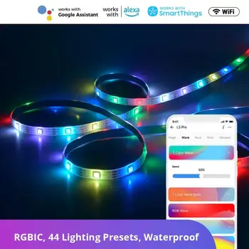 SONOFF Wifi Smart LED Strip Lights L3 Pro 5M RGBIC Беспроводной пульт дистанционного управления Type C DC5V Адаптер для eWeLink Alexa Google Home