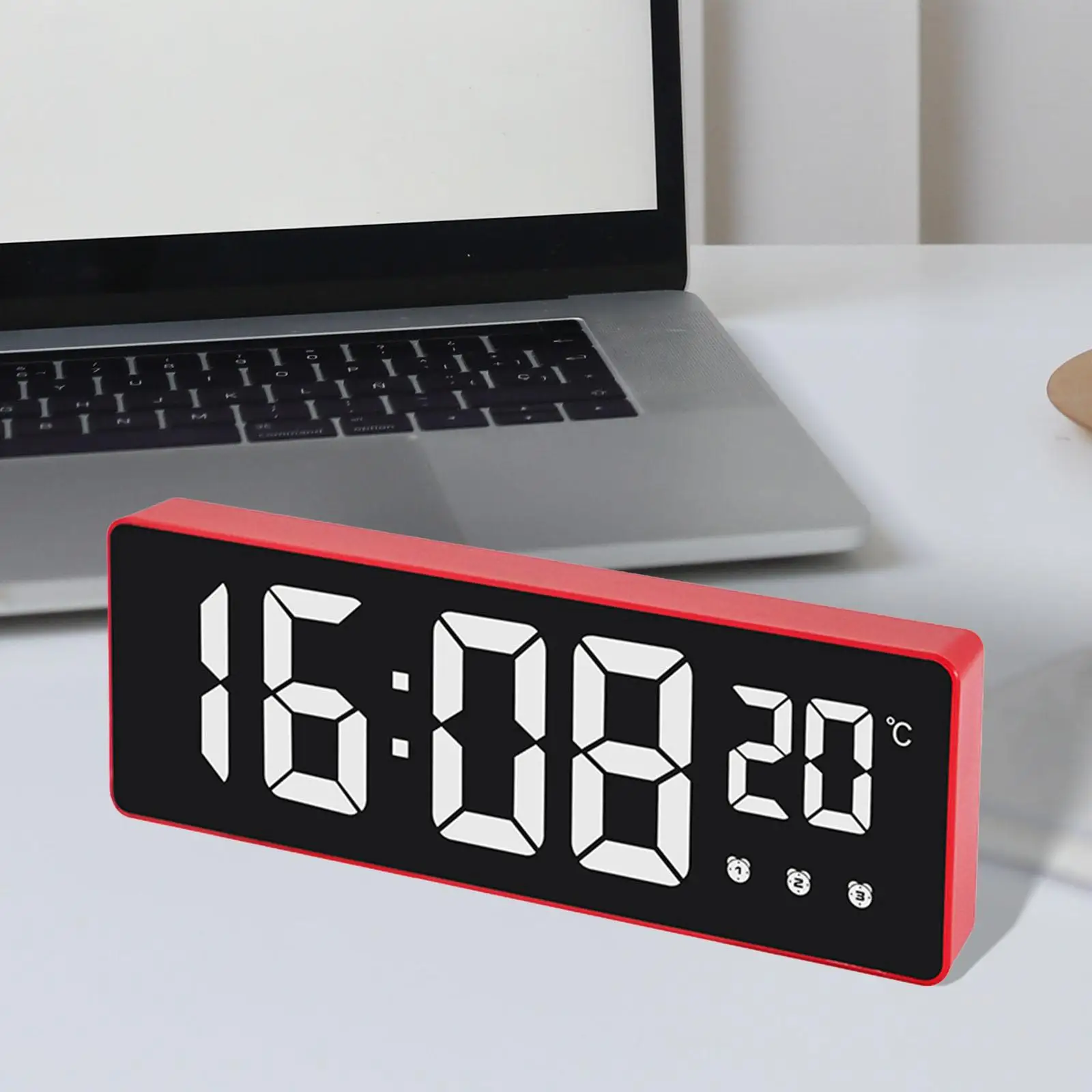 Бесшумный цифровой будильник с индикацией температуры для путешествий Прикроватный столик 1