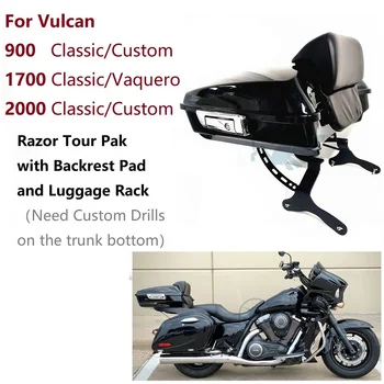 Задний Верхний Ящик с Багажной Полкой для Kawasaki Vulcan 900 2000 1700 VN900 VN1700 VN2000 Classic Custom Razor Tour Pack Pak
